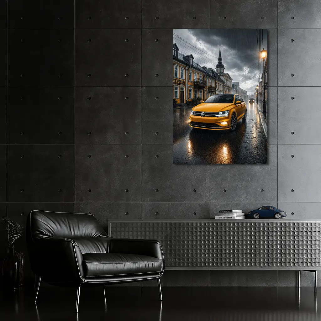 Volkswagen Jetta GLI Rainy City Street – Wall Art