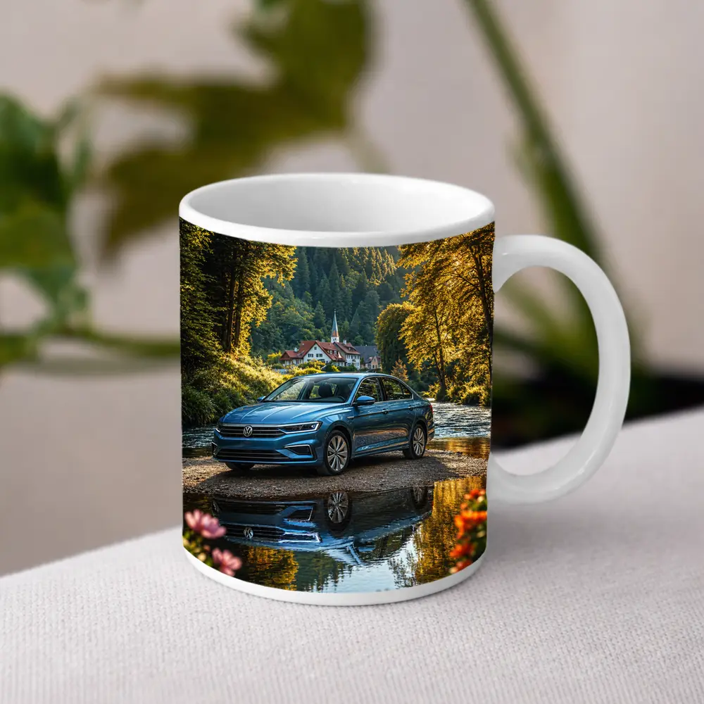 Volkswagen Jetta Blue Sedan River Forest – Mugs
