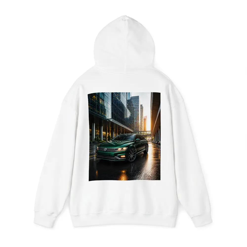 Volkswagen Passat Green Sedan City Sunset – Hoodies