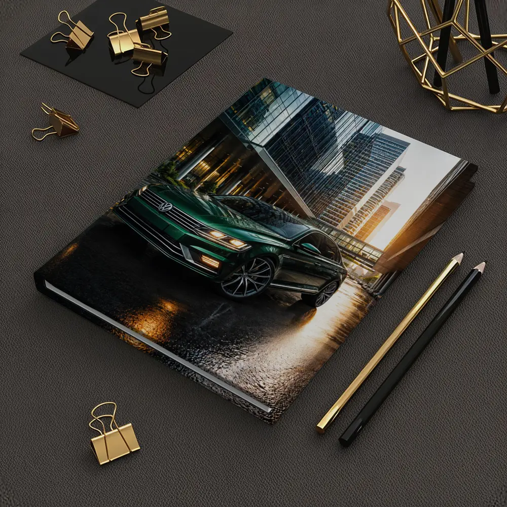 Volkswagen Passat Green Sedan City Sunset – Notebooks