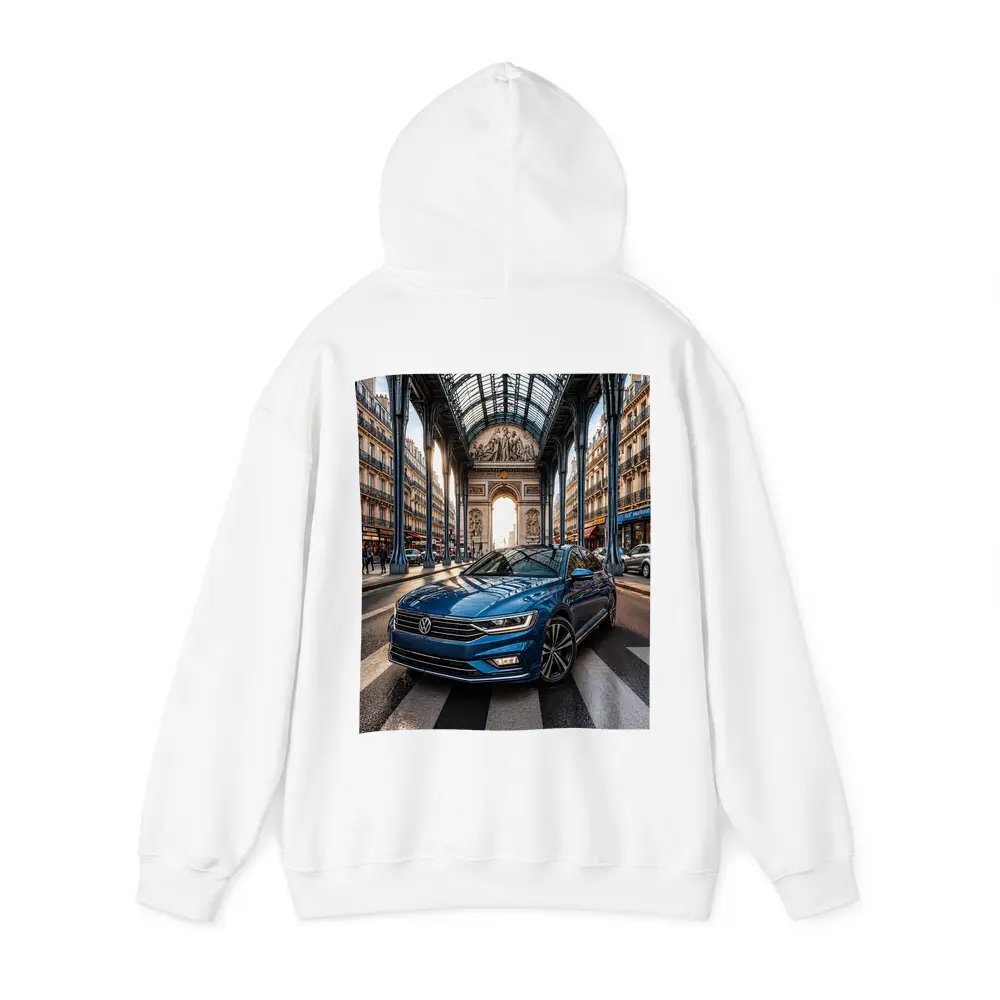 Volkswagen Passat Blue Car Paris Street – Hoodies