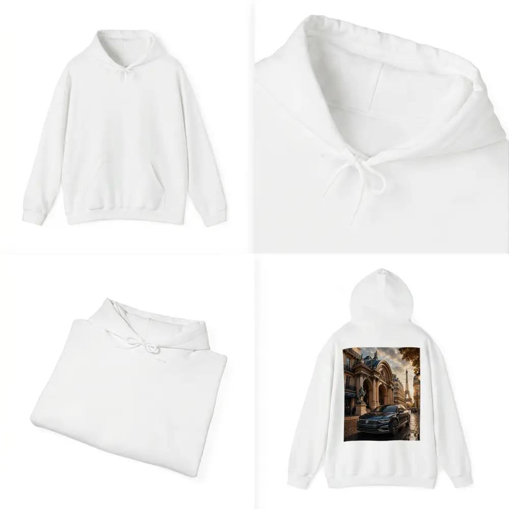 Volkswagen Passat Parked Near Eiffel Tower Paris – Hoodies