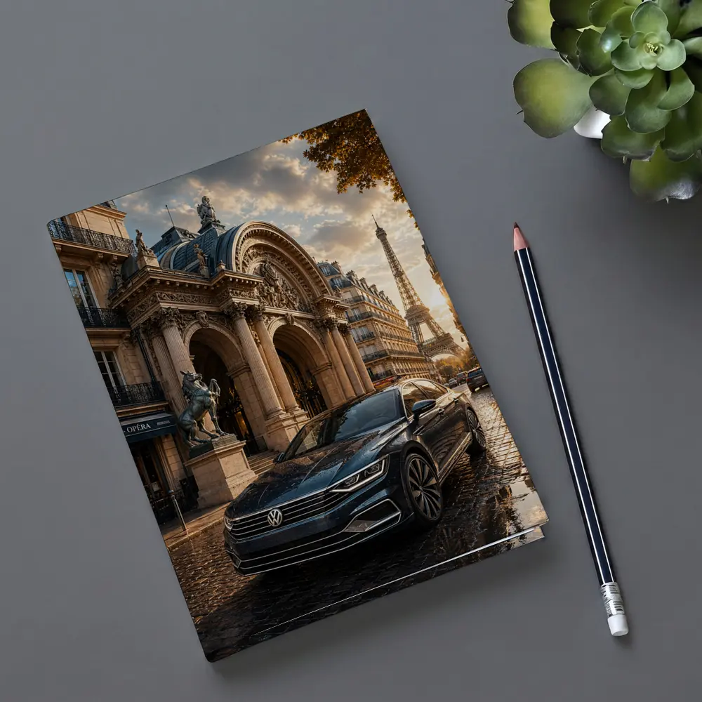 Volkswagen Passat Parked Near Eiffel Tower Paris – Notebooks