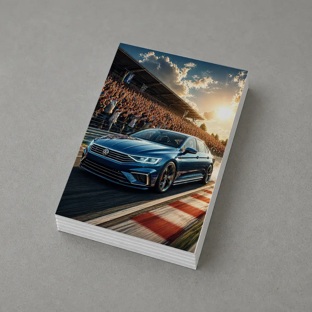 Volkswagen Passat Racing Circuit Cheering Crowd – Postcards