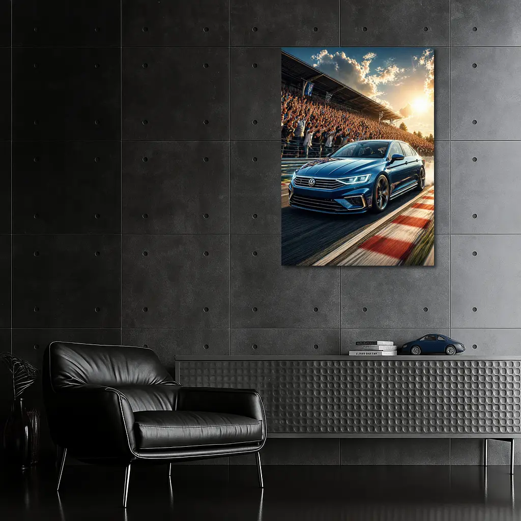 Volkswagen Passat Racing Circuit Cheering Crowd – Wall Art
