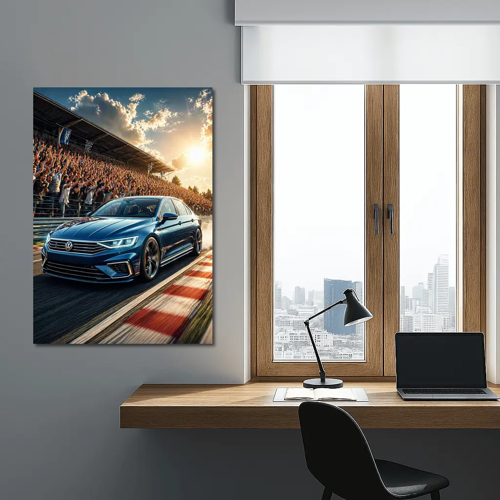 Volkswagen Passat Racing Circuit Cheering Crowd – Wall Art