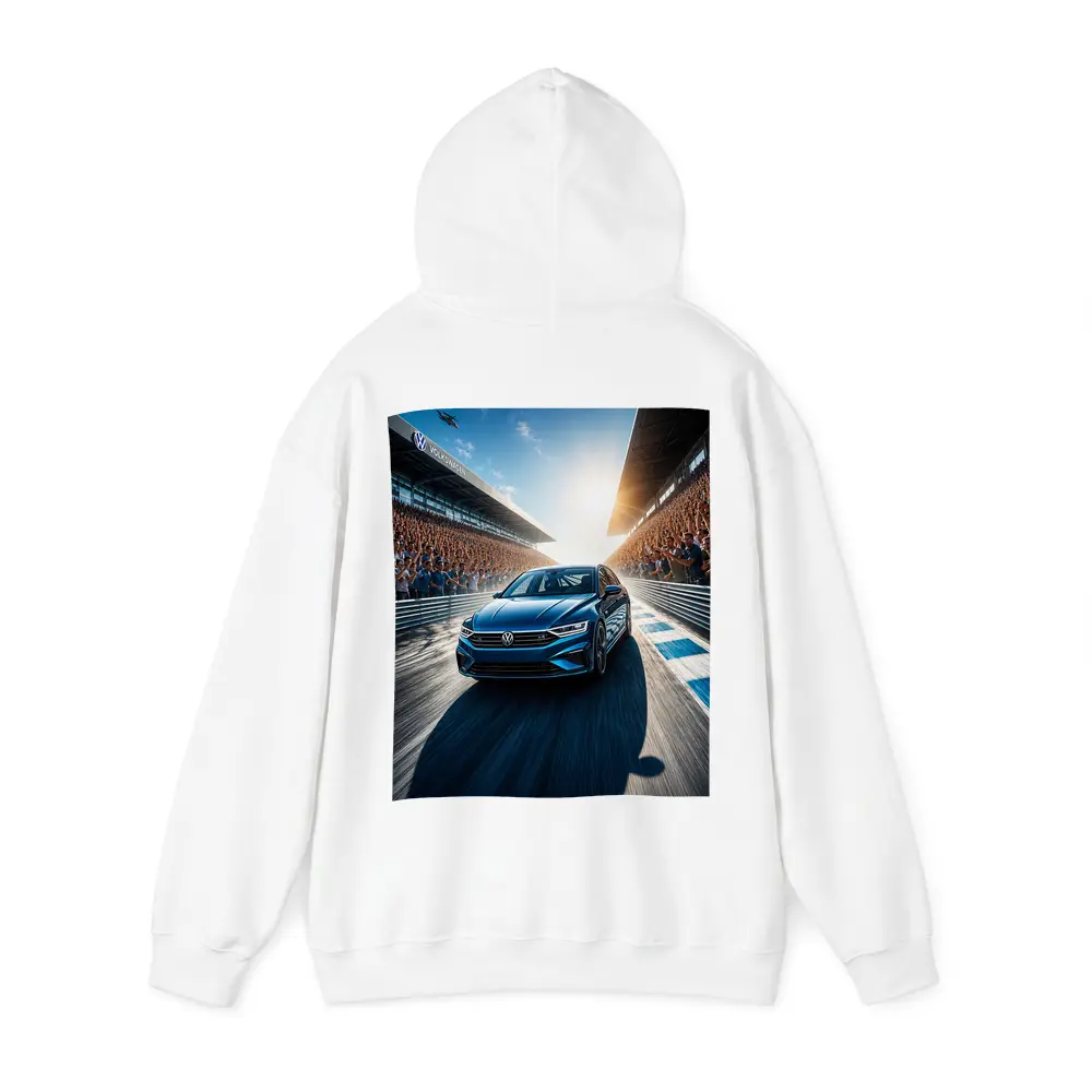 Volkswagen Passat Racing on Sunlit Track – Hoodies