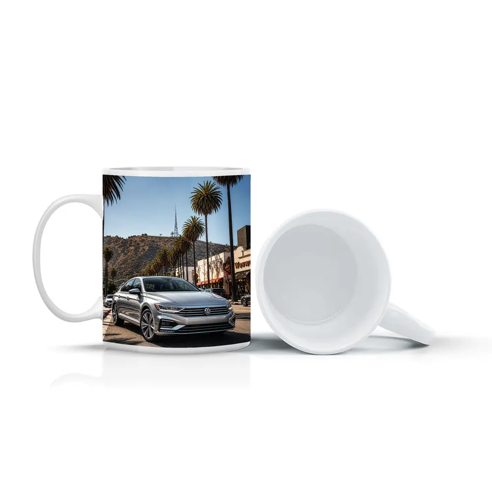 Volkswagen Passat Silver Los Angeles Palm Trees – Mugs