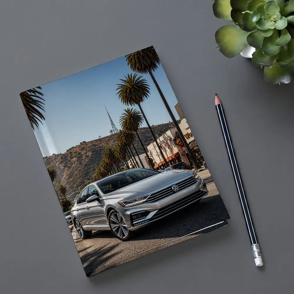 Volkswagen Passat Silver Los Angeles Palm Trees – Notebooks