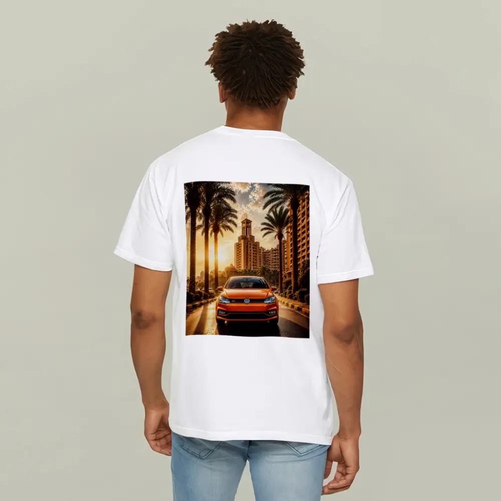 Volkswagen Polo Orange City Palm Trees – T-Shirts