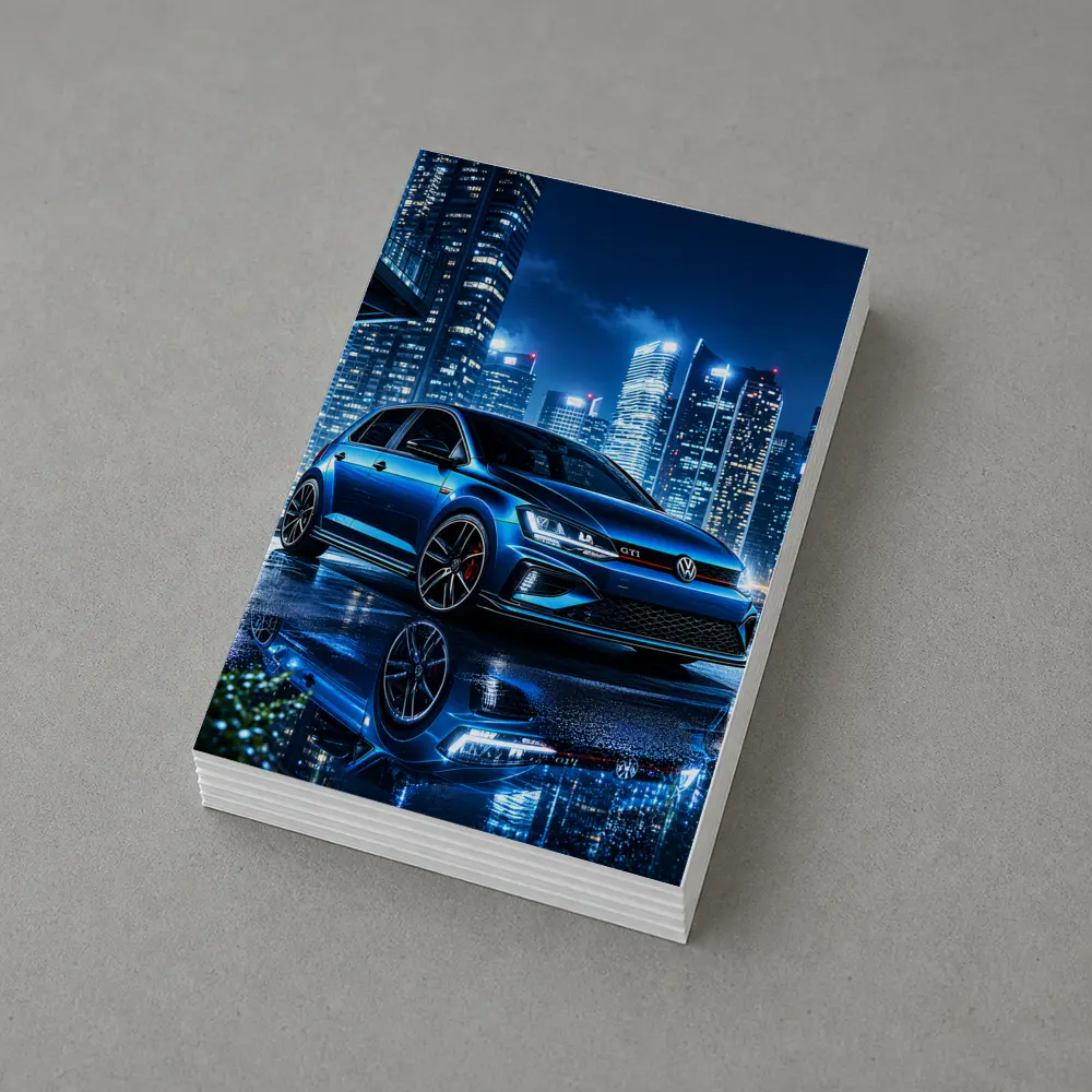 Volkswagen Golf GTI Blue City Night – Postcards