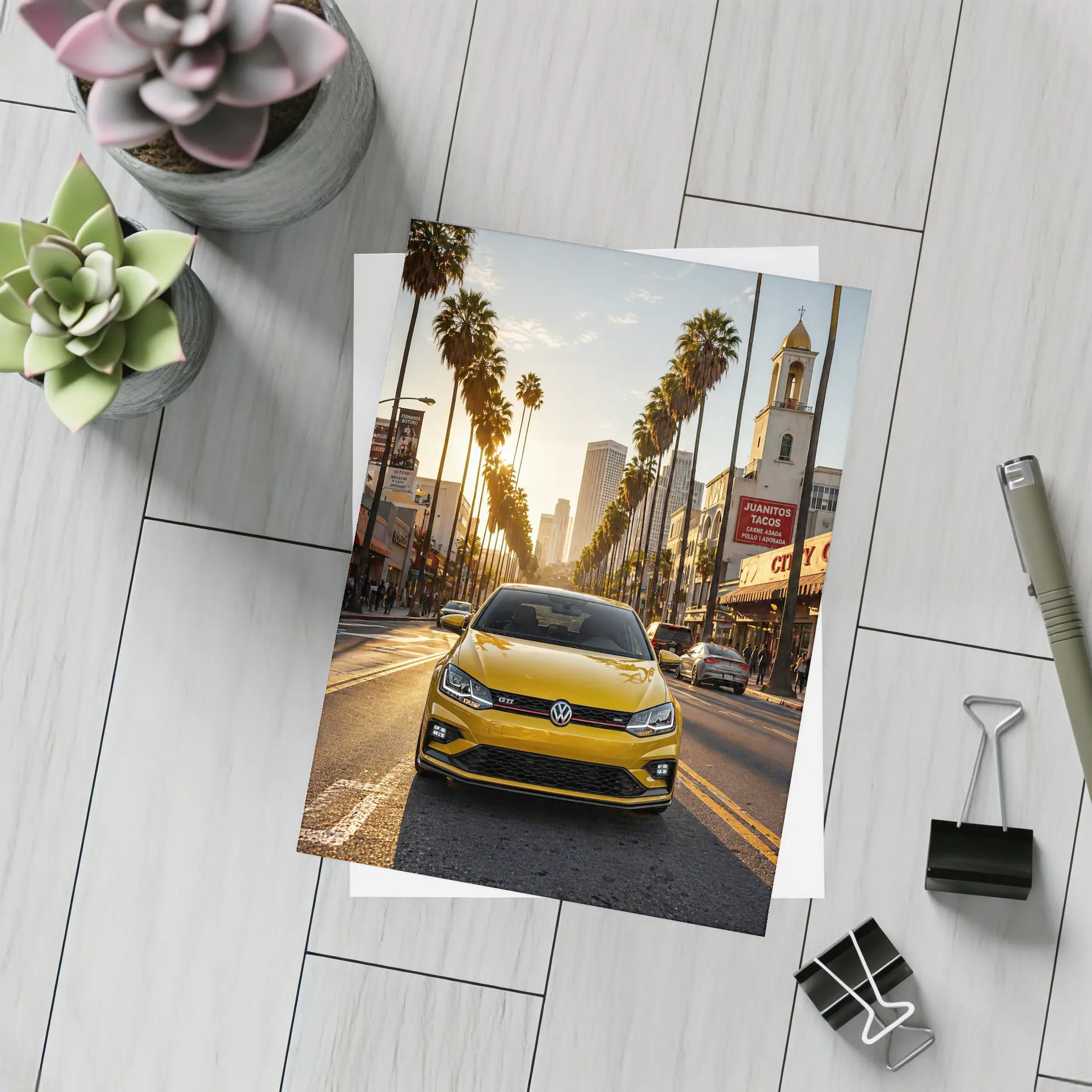 Volkswagen Polo GTI Los Angeles City Street – Postcards