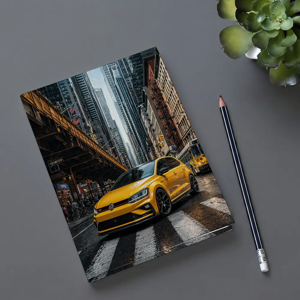 Volkswagen Golf GTI Yellow New York Street – Notebooks
