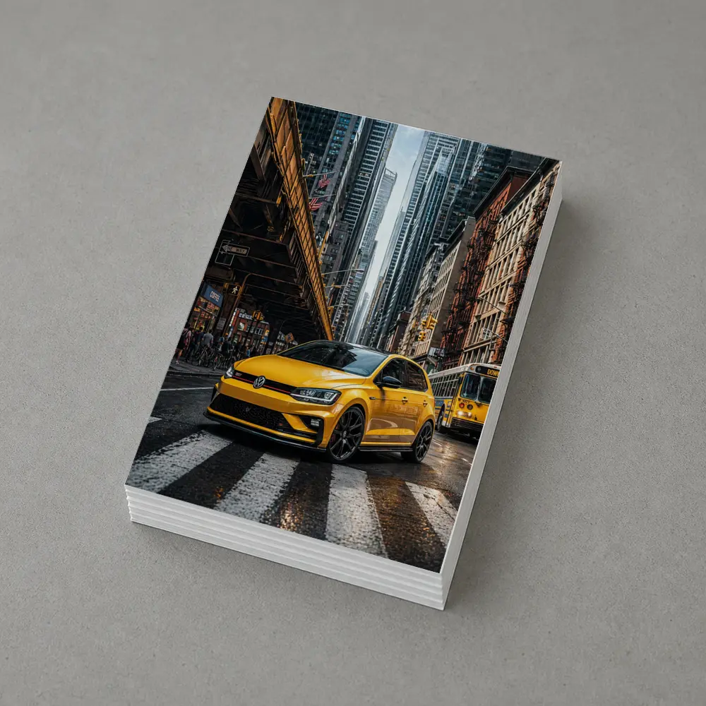 Volkswagen Golf GTI Yellow New York Street – Postcards