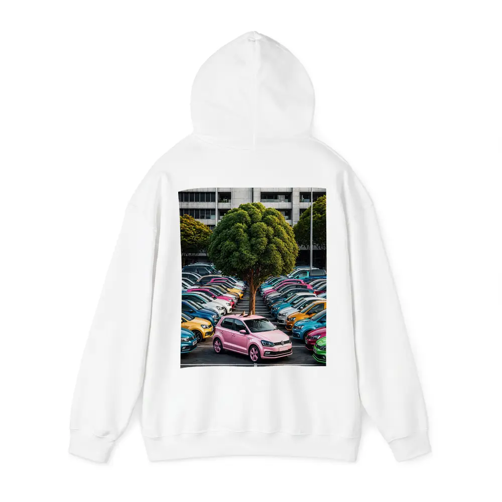 Volkswagen Polo Cars Colorful Urban Parking Lot – Hoodies
