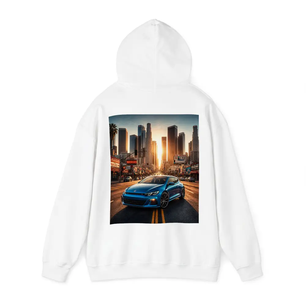Volkswagen Scirocco Blue Los Angeles Sunset Street – Hoodies