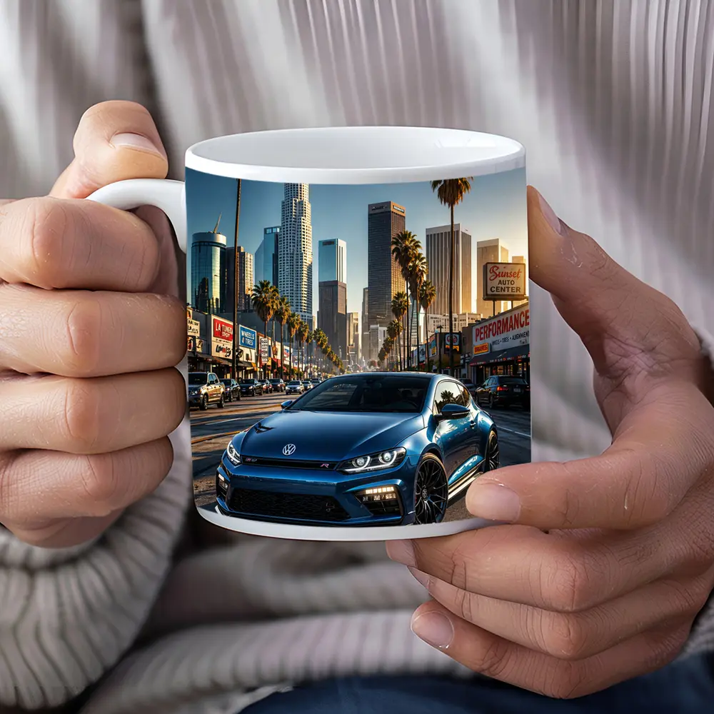Volkswagen Scirocco R Los Angeles City Street – Mugs