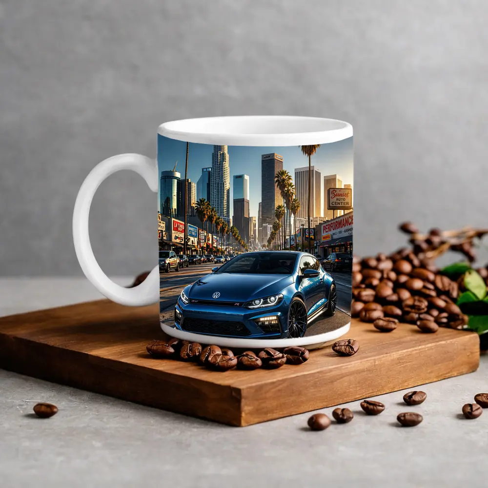 Volkswagen Scirocco R Los Angeles City Street – Mugs