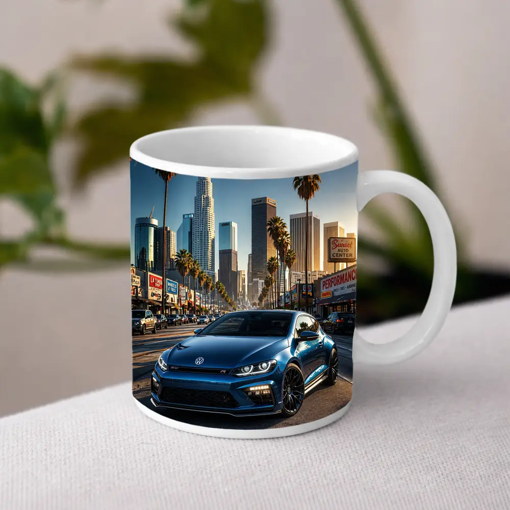 Volkswagen Scirocco R Los Angeles City Street – Mugs
