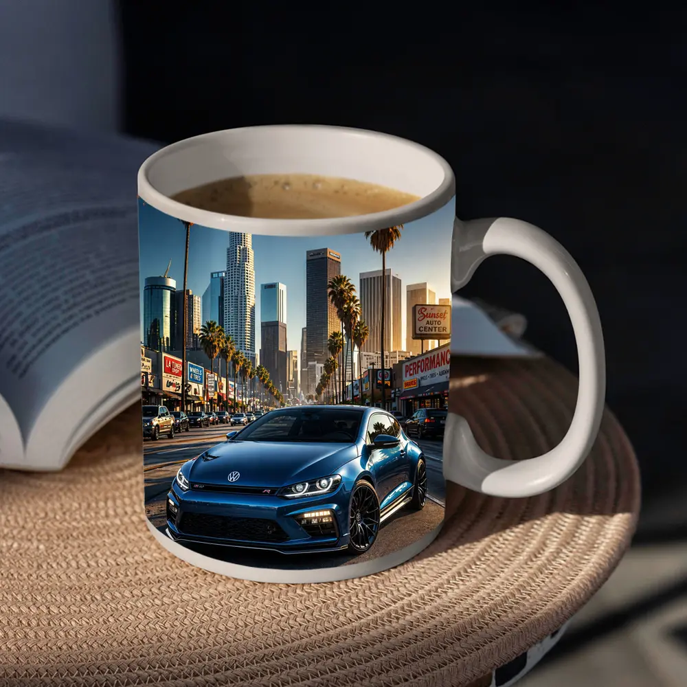 Volkswagen Scirocco R Los Angeles City Street – Mugs