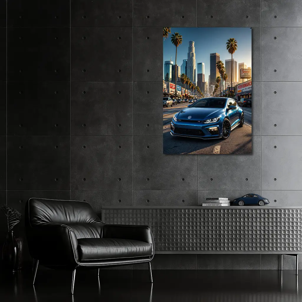 Volkswagen Scirocco R Los Angeles City Street – Wall Art