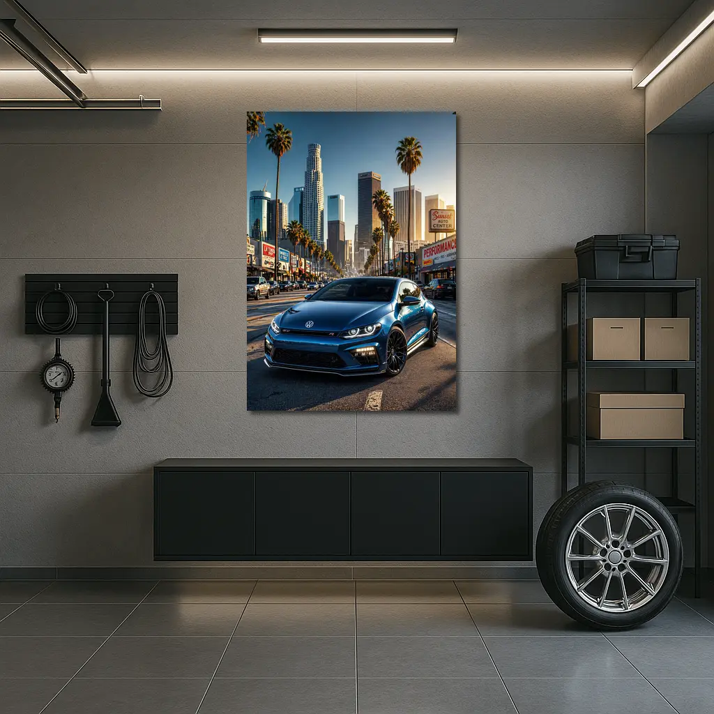 Volkswagen Scirocco R Los Angeles City Street – Wall Art