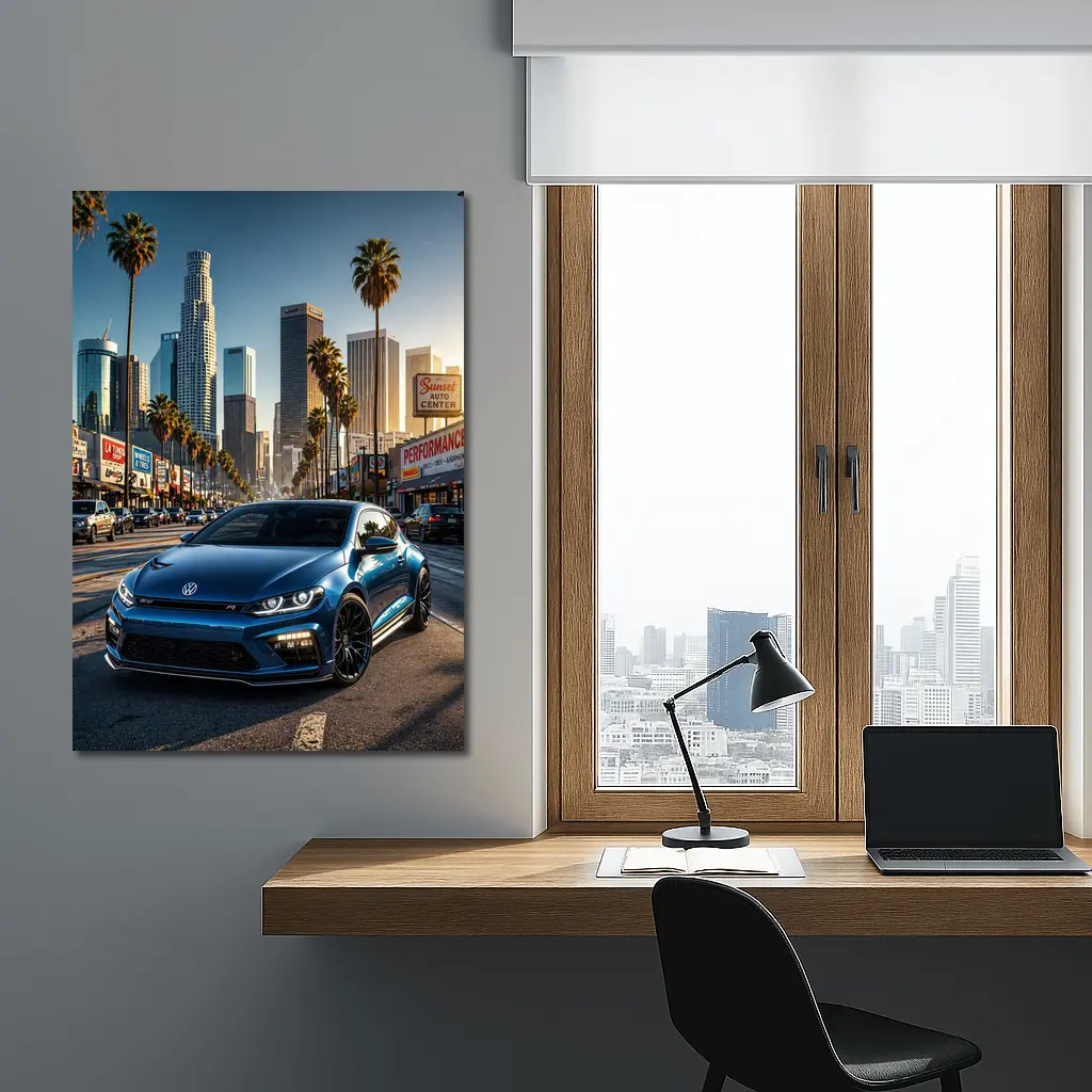 Volkswagen Scirocco R Los Angeles City Street – Wall Art