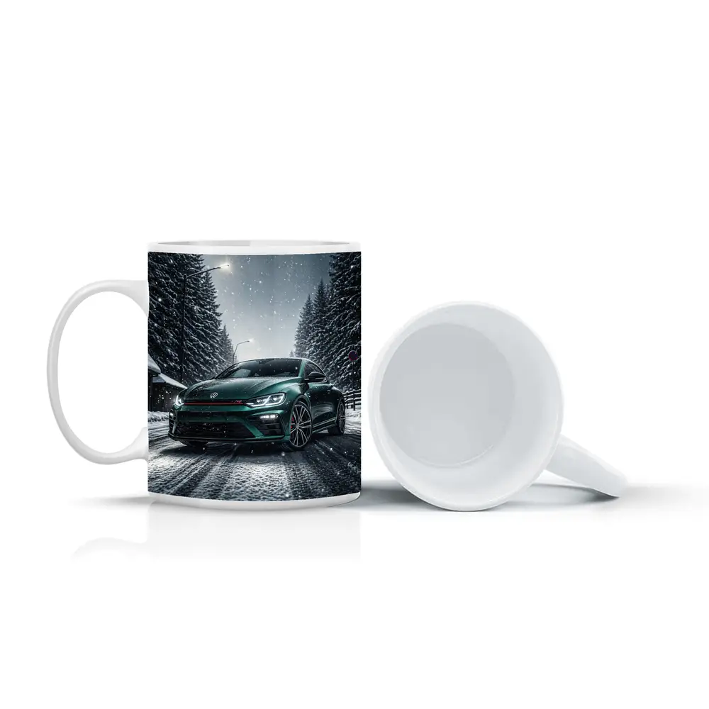 Volkswagen Scirocco R Dark Green Snow Night – Mugs
