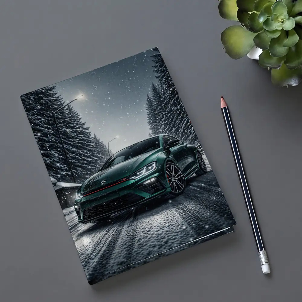 Volkswagen Scirocco R Dark Green Snow Night – Notebooks