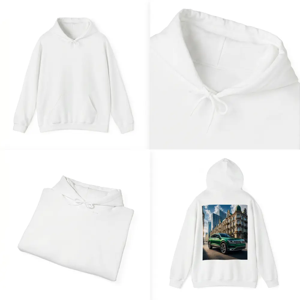 Volkswagen Tiguan Green SUV City Street – Hoodies