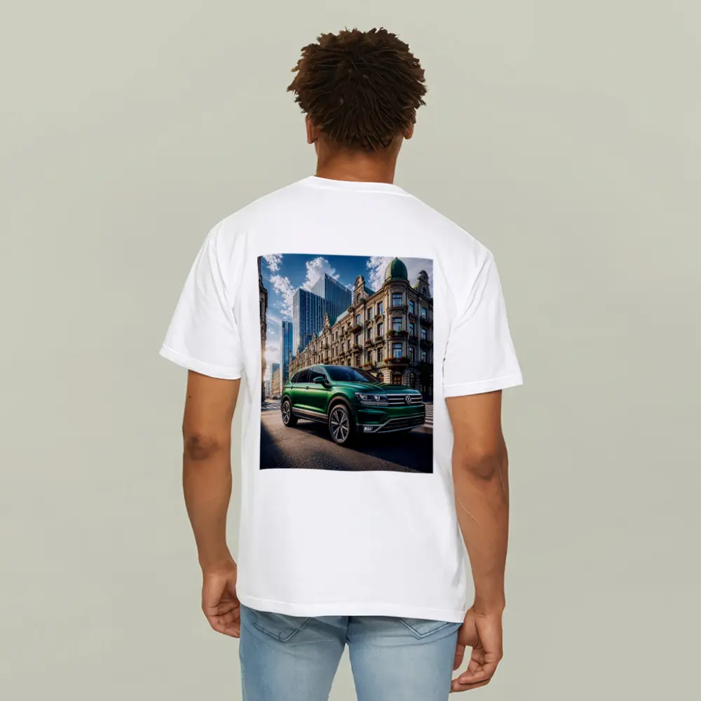 Volkswagen Tiguan Green SUV City Street – T-Shirts