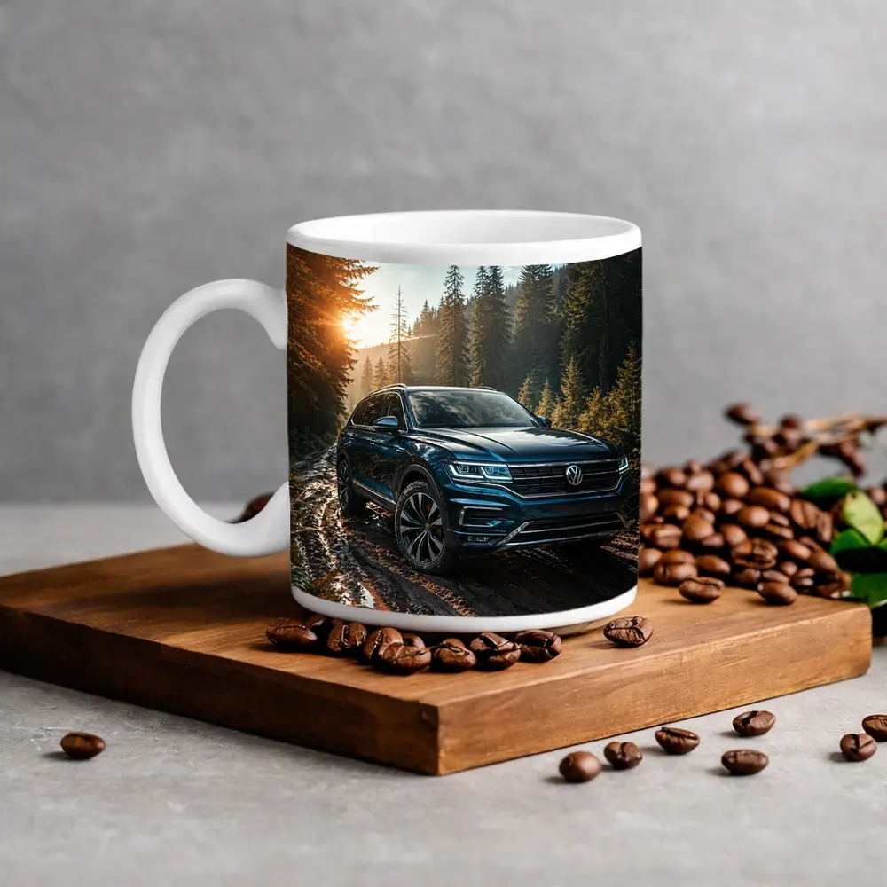 Volkswagen Touareg SUV Forest Trail Sunset – Mugs