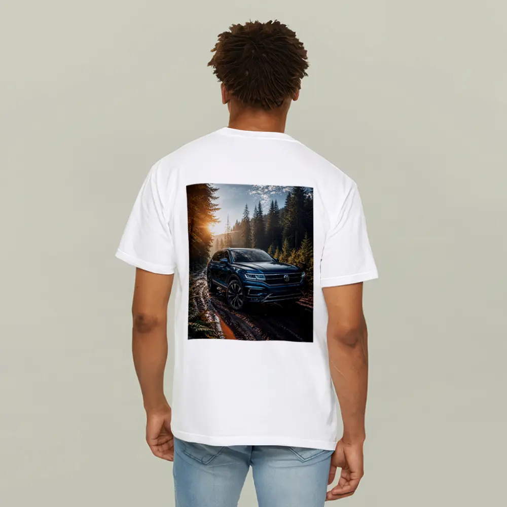 Volkswagen Touareg SUV Forest Trail Sunset – T-Shirts