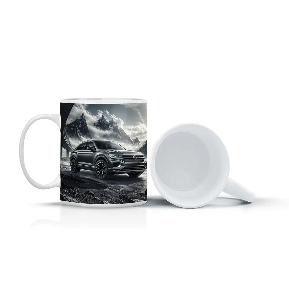 Volkswagen Touareg SUV Dark Mountain Scene – Mugs