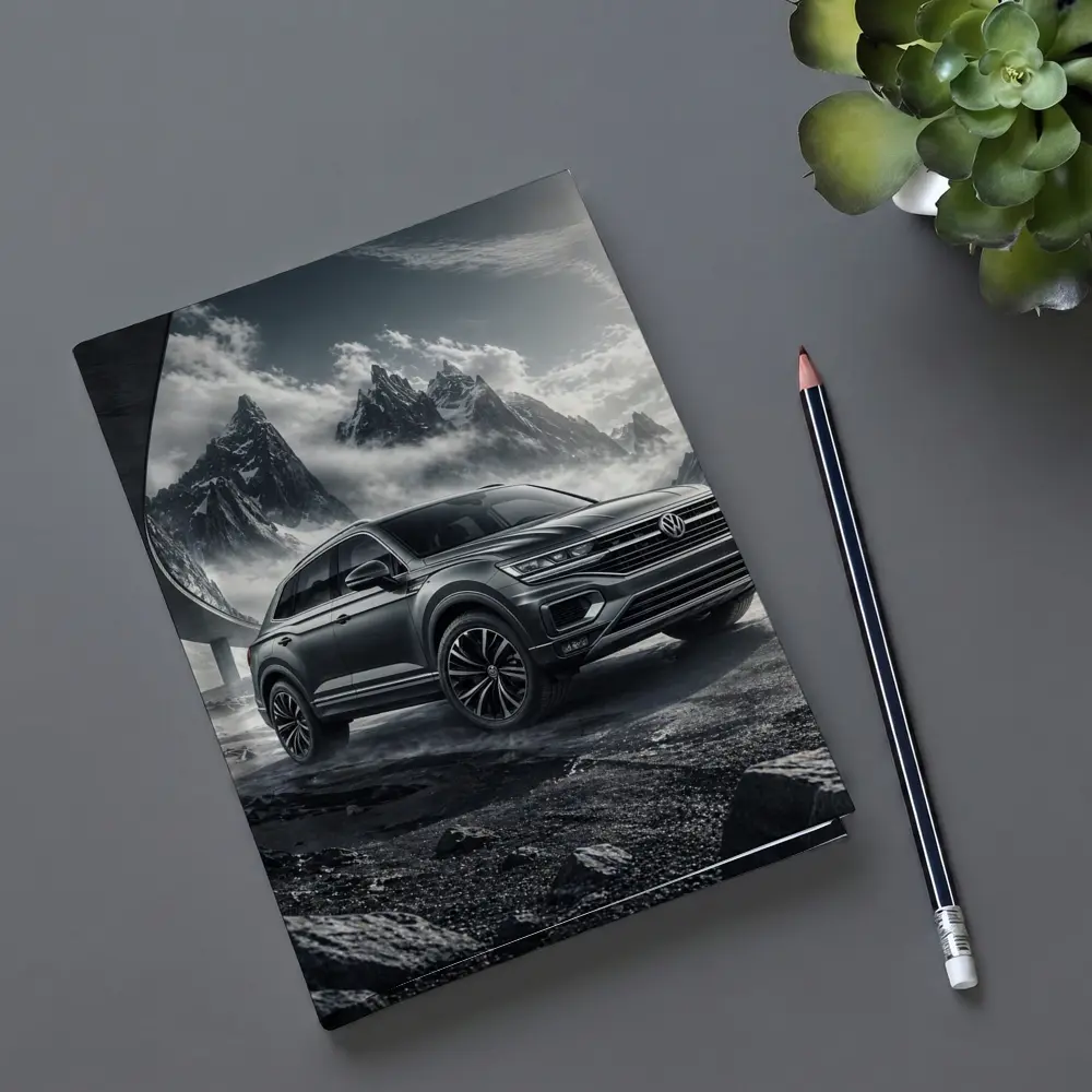 Volkswagen Touareg SUV Dark Mountain Scene – Notebooks