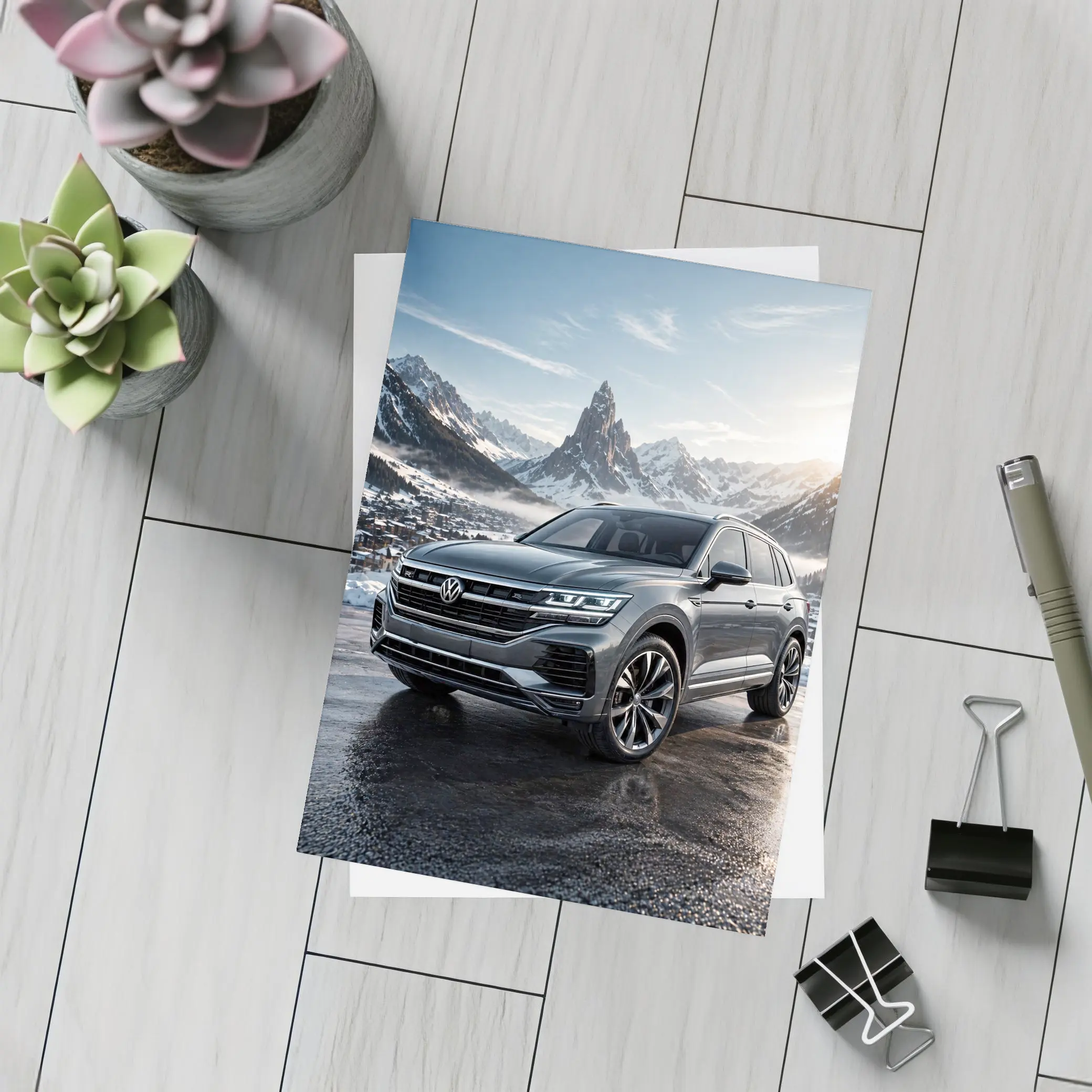 Volkswagen Touareg R Line Winter Mountains – Postcards