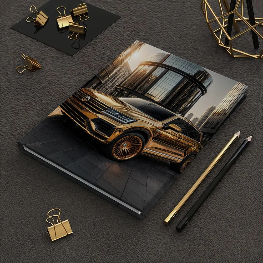 Volkswagen Touareg Gold Chrome City Buildings – Notebooks