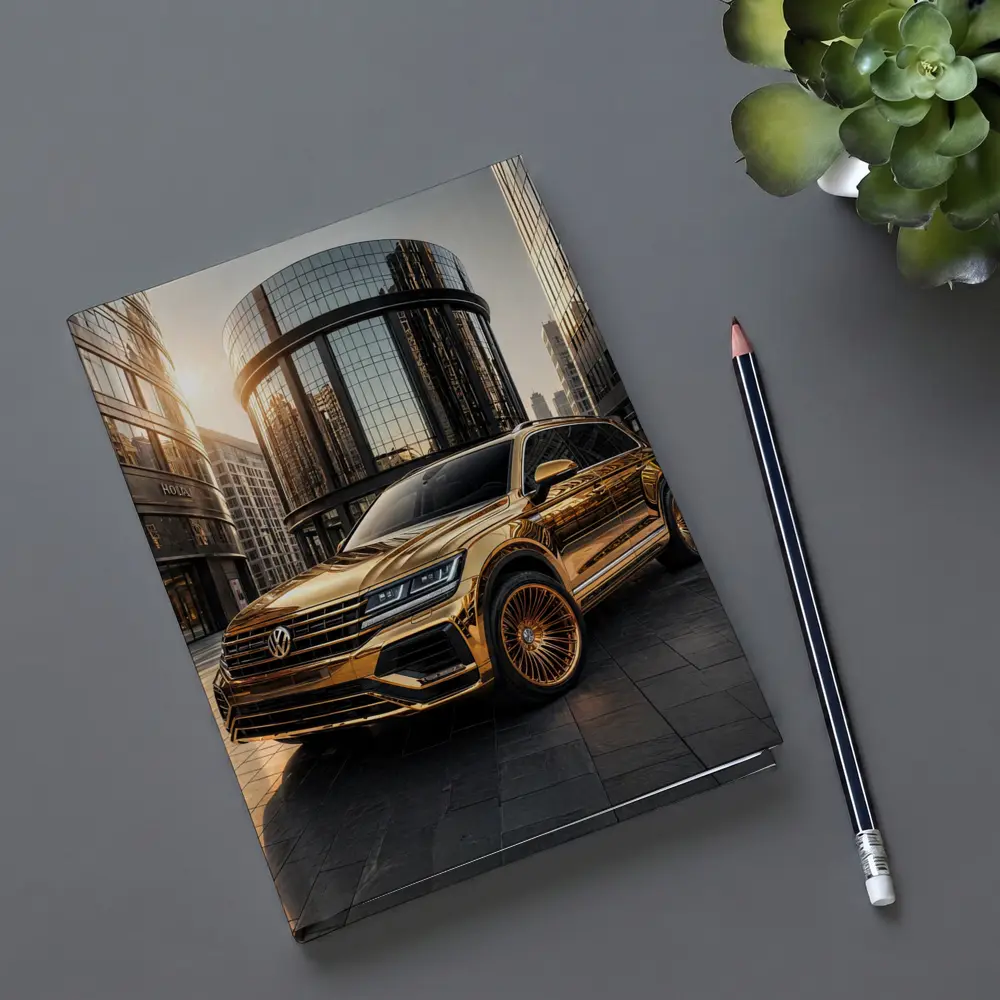 Volkswagen Touareg Gold Chrome City Buildings – Notebooks