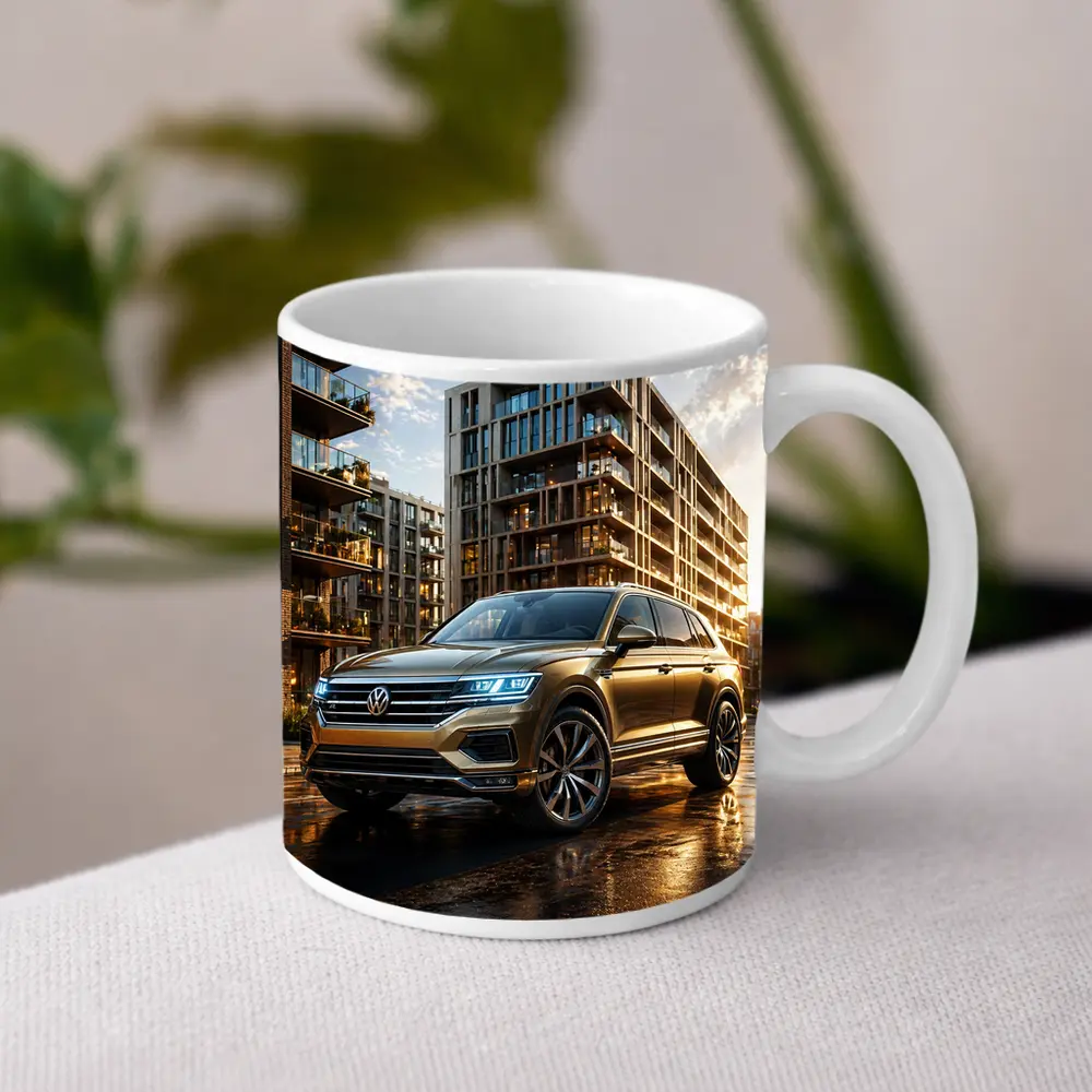 Volkswagen Touareg SUV Urban City Sunset – Mugs