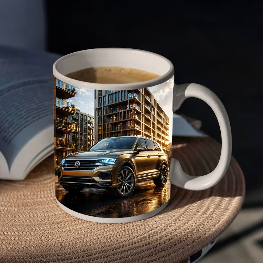 Volkswagen Touareg SUV Urban City Sunset – Mugs