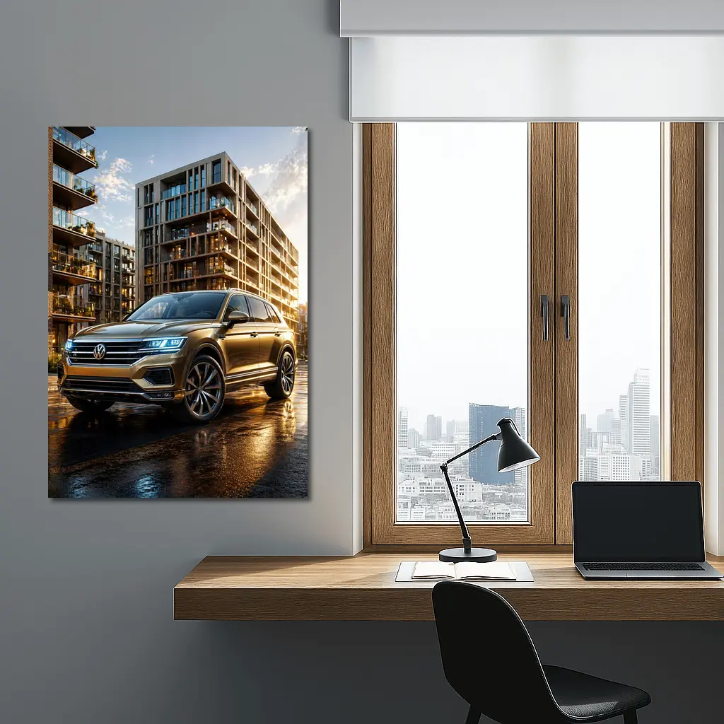 Volkswagen Touareg SUV Urban City Sunset – Wall Art
