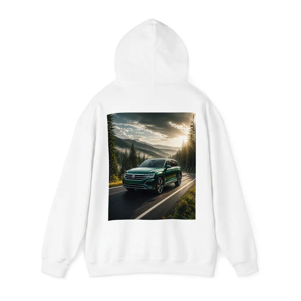 Volkswagen Touareg Green SUV Mountain Road – Hoodies