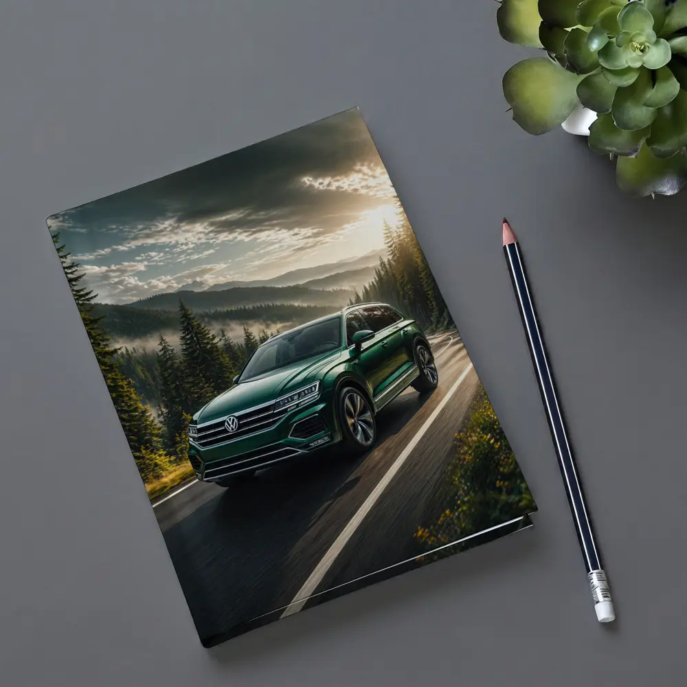 Volkswagen Touareg Green SUV Mountain Road – Notebooks