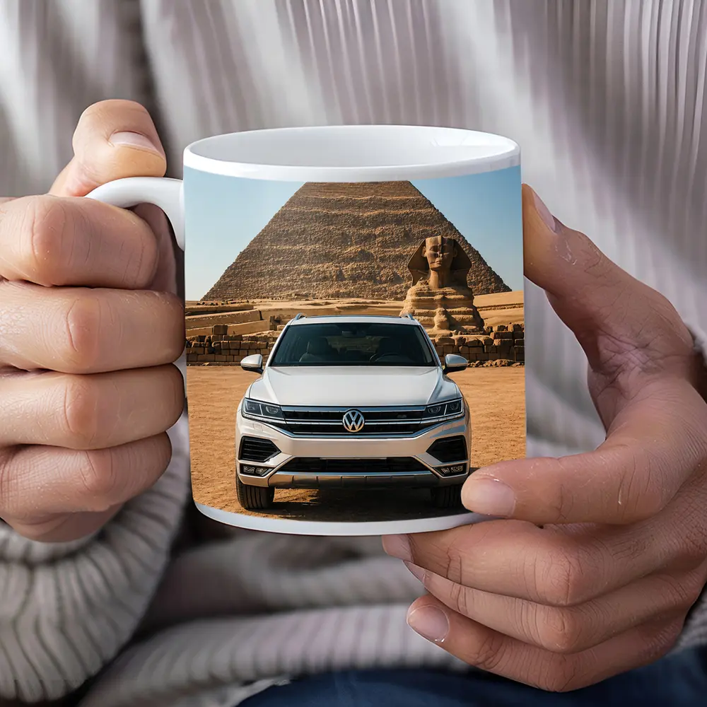 Volkswagen Touareg SUV Egypt Pyramids Sphinx – Mugs
