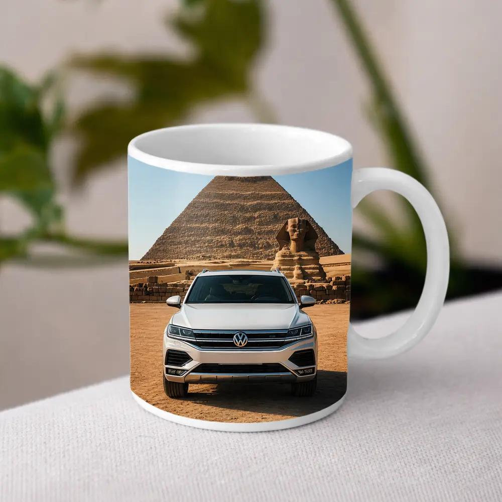Volkswagen Touareg SUV Egypt Pyramids Sphinx – Mugs