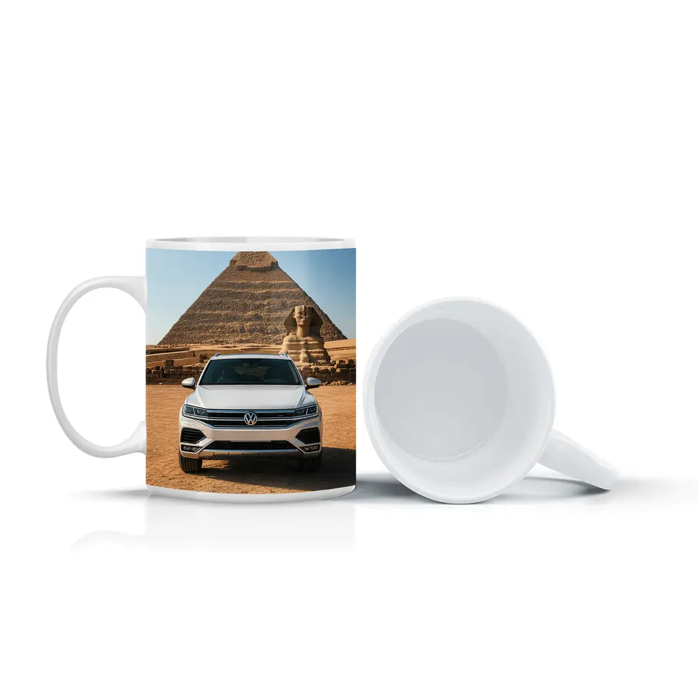 Volkswagen Touareg SUV Egypt Pyramids Sphinx – Mugs