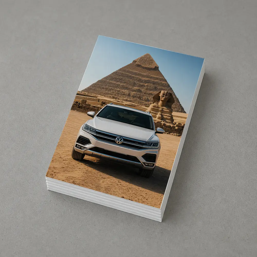 Volkswagen Touareg SUV Egypt Pyramids Sphinx – Postcards