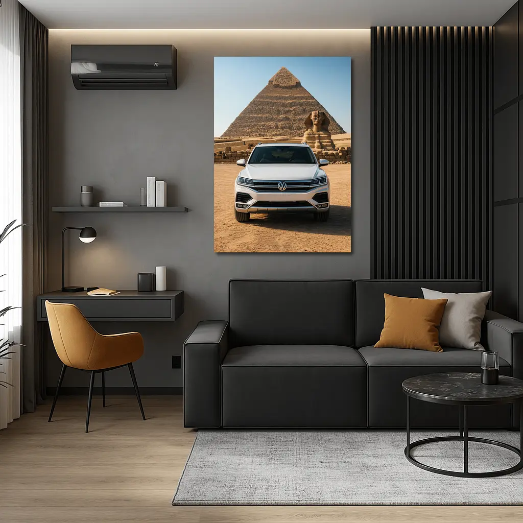 Volkswagen Touareg SUV Egypt Pyramids Sphinx – Wall Art