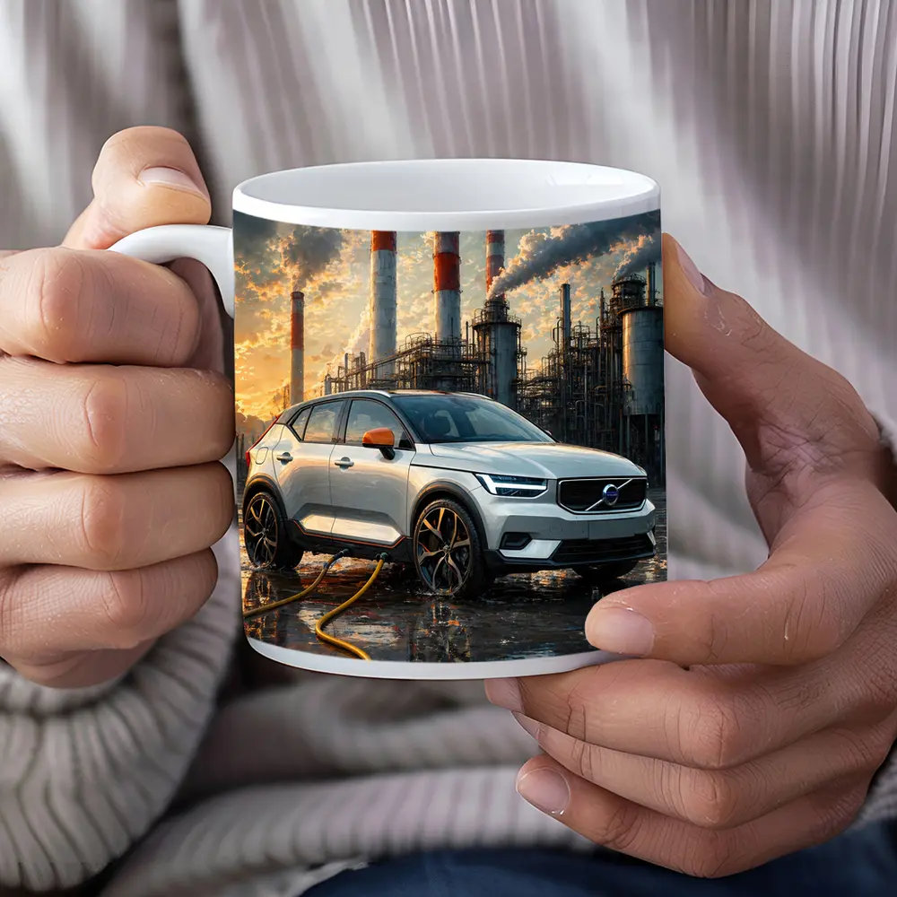 Volvo XC40 Recharge Industrial Sunset Scene – Mugs