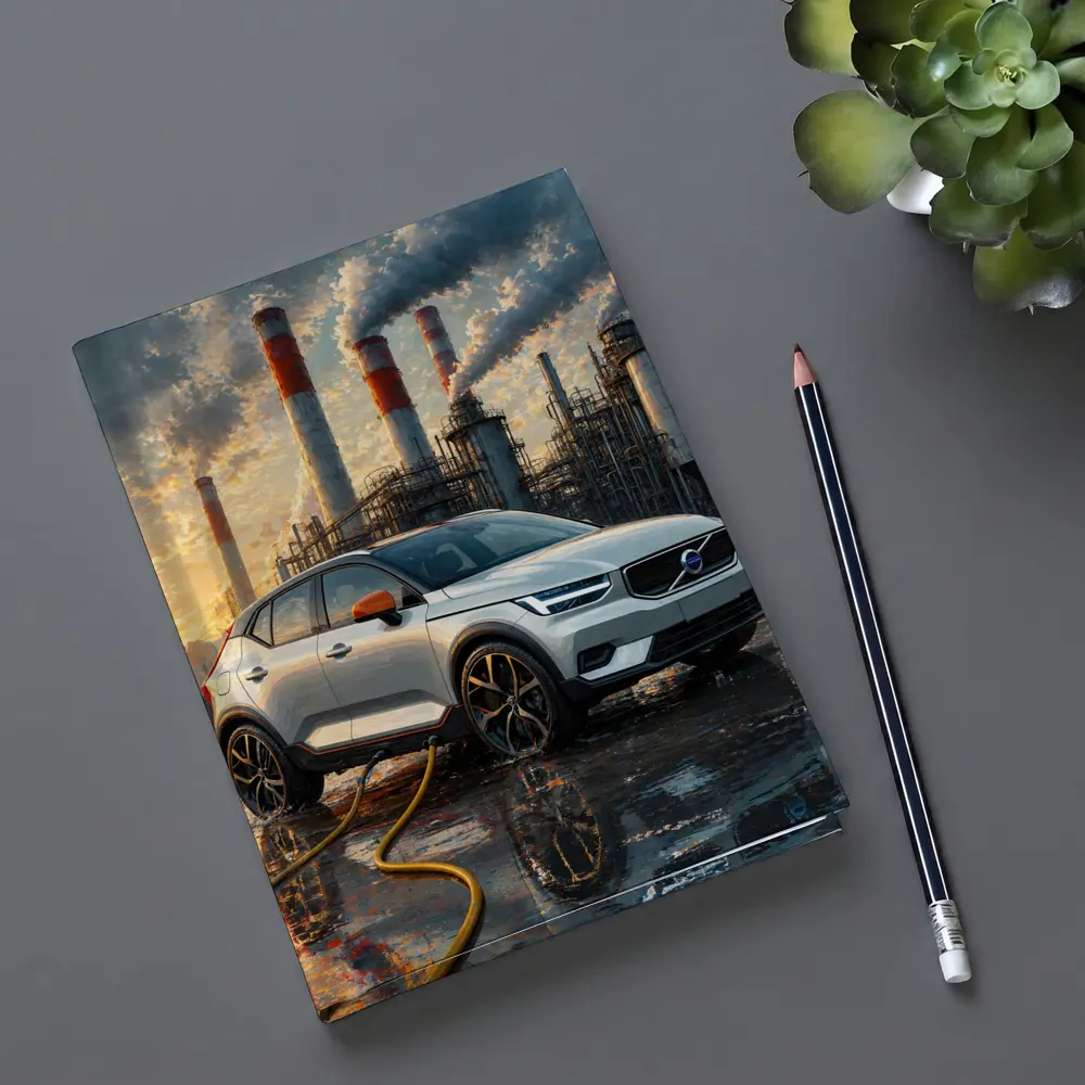 Volvo XC40 Recharge Industrial Sunset Scene – Notebooks